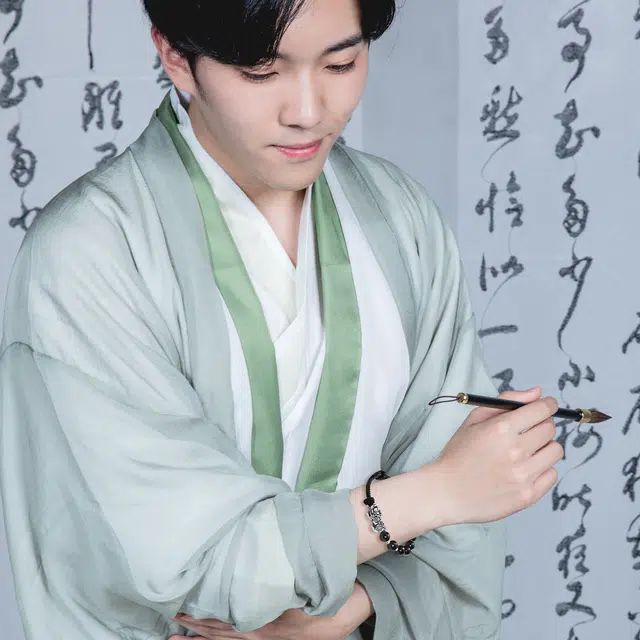 老银坊 新中式转运招财貔貅 财源广进黑檀木黑绳串珠 复古男士盘串事业运爆棚#好运 编织 手链 男款