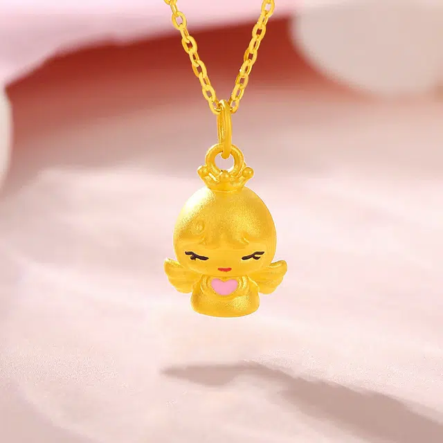 老庙 小天使 小众轻奢通勤百搭 浪漫仪式感 轻奢小众设计百搭 足金 按克计价 黄金项链 女款