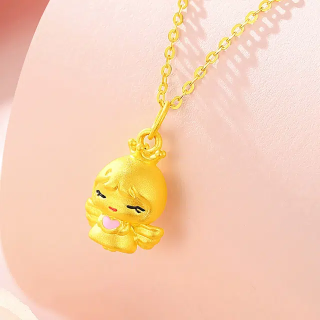 老庙 小天使 小众轻奢通勤百搭 浪漫仪式感 轻奢小众设计百搭 足金 按克计价 黄金项链 女款