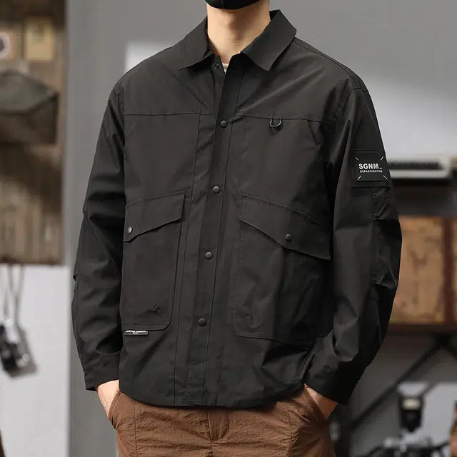 协协乐 高端美式潮牌秋季户外山系工装男士春季宽松百搭休闲外套长袖防风防水设计小众款夹克 男款