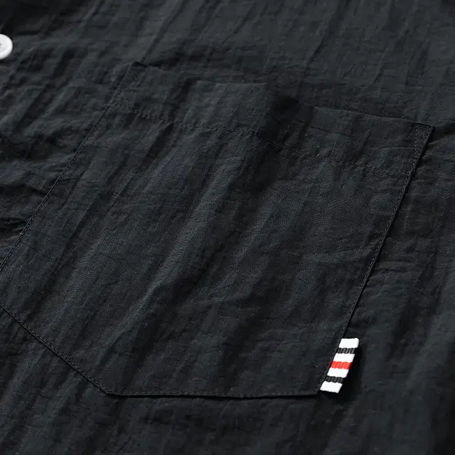 协协乐 山系工装户外美式休闲冰丝宽松长袖衬衣防晒防风外套拼接小口袋设计纯色小众款衬衫 男款