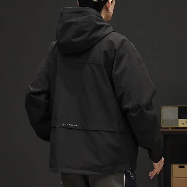 协协乐 山系户外外套防风防水工装风衣三防面料春秋季上衣美式潮牌小众设计款夹克 男款