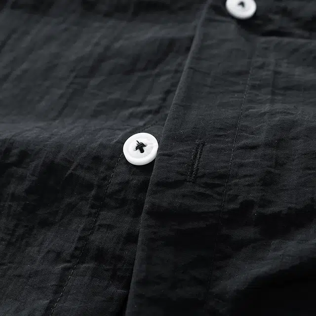 协协乐 山系工装户外美式休闲冰丝宽松长袖衬衣防晒防风外套拼接小口袋设计纯色小众款衬衫 男款