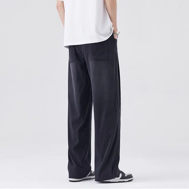 协协乐 垂感天丝阔腿休闲裤 男款
