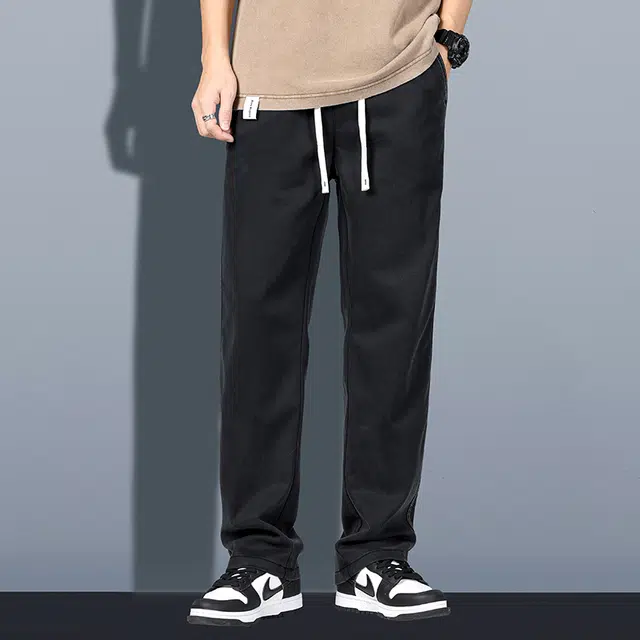 协协乐 夏季薄款宽松直筒潮牌运动百搭通勤休闲长裤牛仔裤 男款