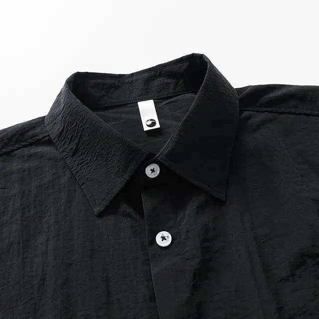 协协乐 山系工装户外美式休闲冰丝宽松长袖衬衣防晒防风外套拼接小口袋设计纯色小众款衬衫 男款