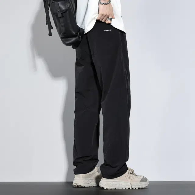 协协乐 高街风美式透气速干工装裤薄款百搭冰丝凉感潮流宽松直筒阔腿长裤休闲裤 男款