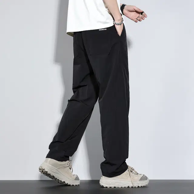 协协乐 高街风美式透气速干工装裤薄款百搭冰丝凉感潮流宽松直筒阔腿长裤休闲裤 男款