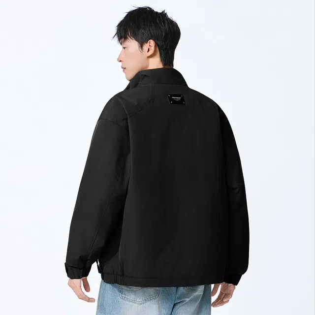 协协乐 山系户外高端立领三防面料工装外套男秋冬季潮牌宽松潮流飞行员复古休闲青少年痞帅小众设计款夹克 男款