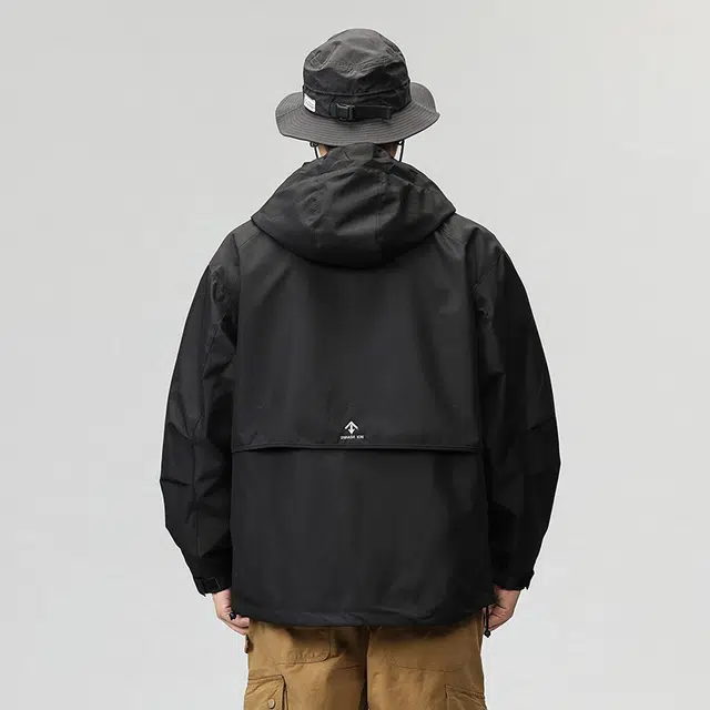 协协乐 山系户外春秋季外套防风防水工装风衣三防面料上衣美式潮牌小众设计款夹克 男款