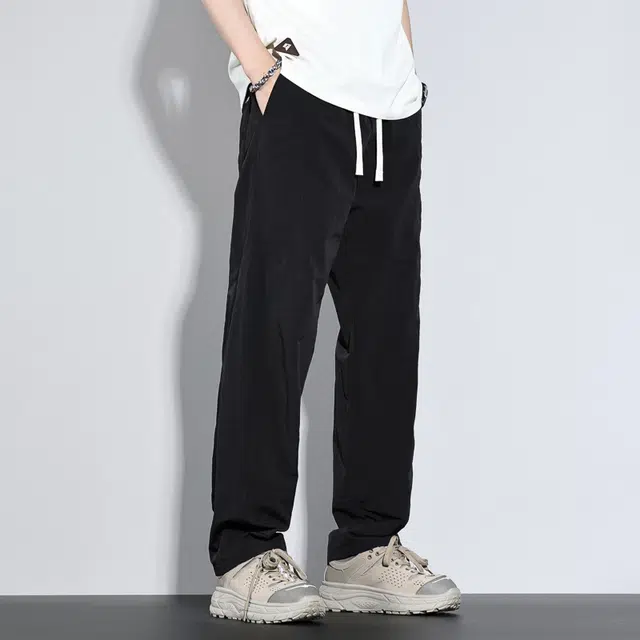 协协乐 高街风美式透气速干工装裤薄款百搭冰丝凉感潮流宽松直筒阔腿长裤休闲裤 男款