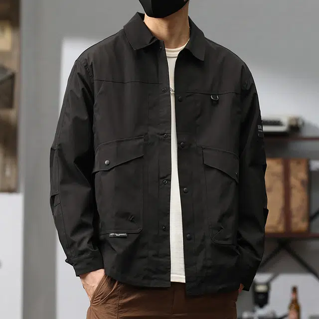 协协乐 高端美式潮牌秋季户外山系工装男士春季宽松百搭休闲外套长袖防风防水设计小众款夹克 男款