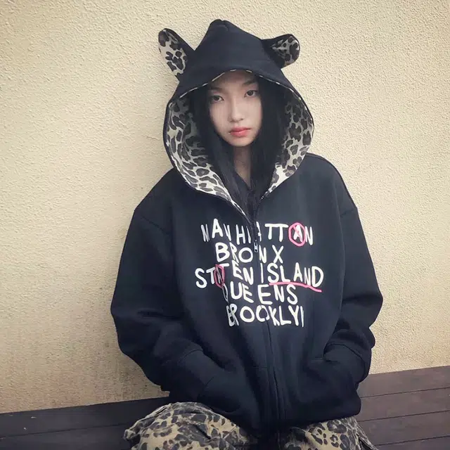 困住大象 美式复古高街风连帽潮牌服饰时尚百搭卫衣 男女同款