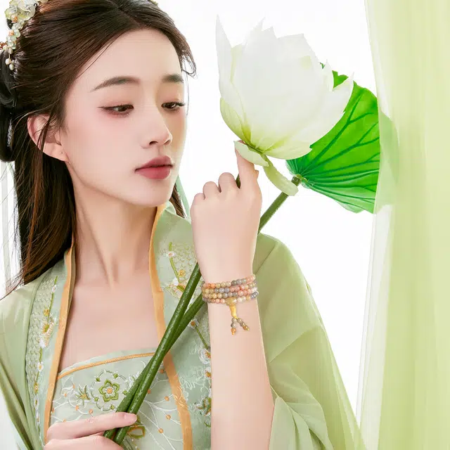 唐之饰 新中式幻彩 国风文玩多层叠戴 水晶 玉石手串 男女同款情侣款