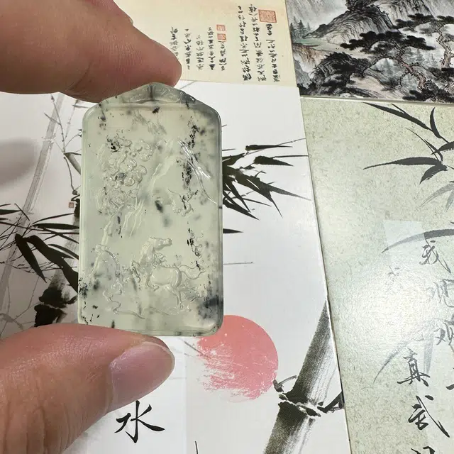 唐之饰 马到成功安康牌 事业有成 平安喜乐 国潮招财转运毛衣链 生肖马新中式国风简约大气 岫玉（蛇纹石玉） 项链 男女同款情侣款