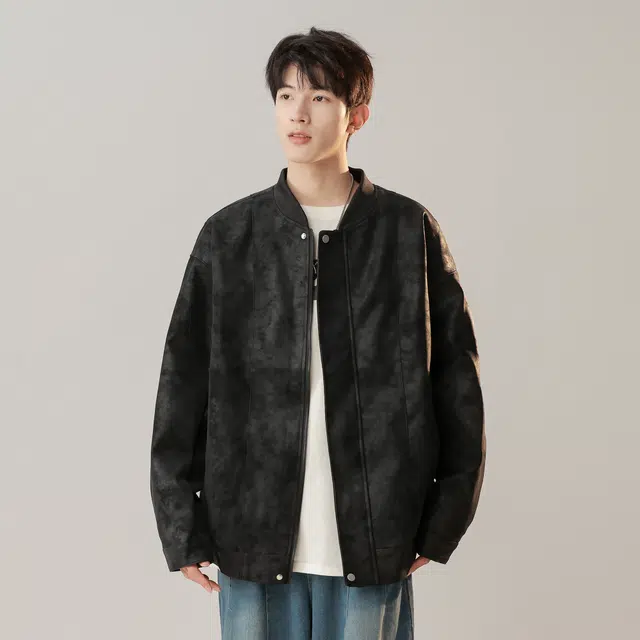 寻星记 美式复古多风格机能与休闲兼具皮夹克皮衣 男款