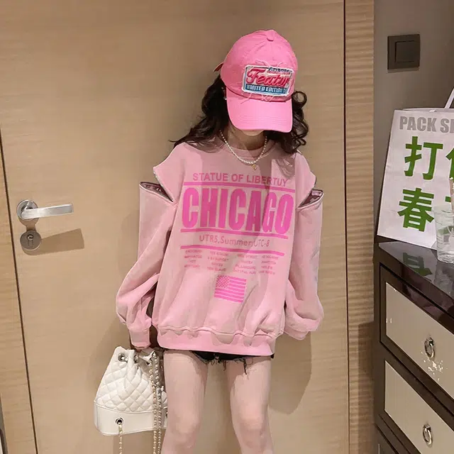 浪莎卫衣 圆领舒适亲肤百搭 紫粉色 儿童款