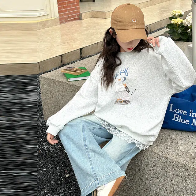 浪莎卫衣 圆领亲肤舒适百搭 灰色 儿童款