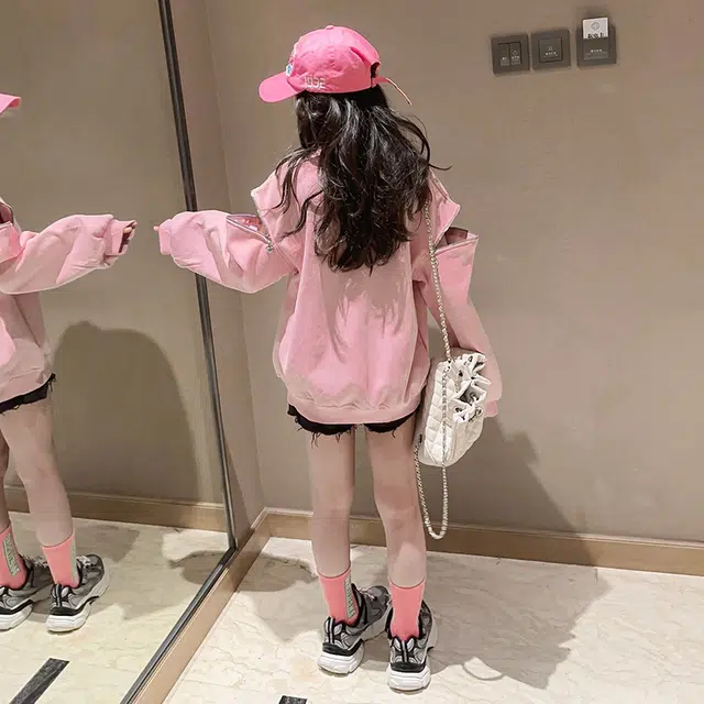 浪莎卫衣 圆领舒适亲肤百搭 紫粉色 儿童款