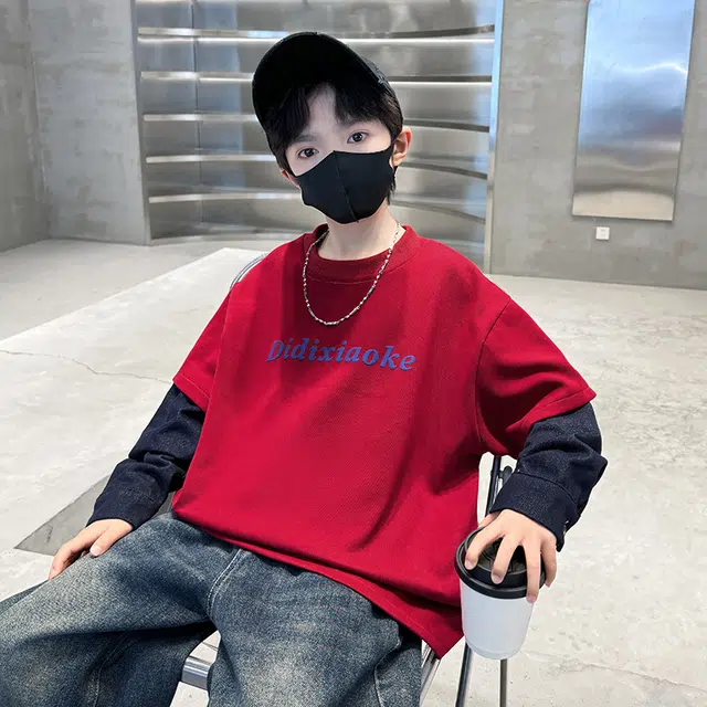 浪莎卫衣 舒适亲肤百搭休闲 红色 儿童款