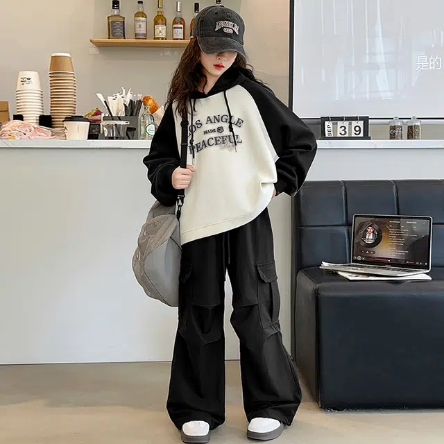 浪莎卫衣 洋气舒适百搭字母拼色 儿童款