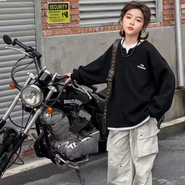 浪莎卫衣 休闲亲肤舒适百搭 黑色 儿童款