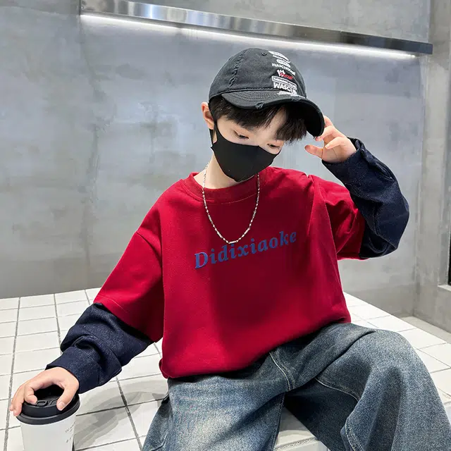 浪莎卫衣 舒适亲肤百搭休闲 红色 儿童款