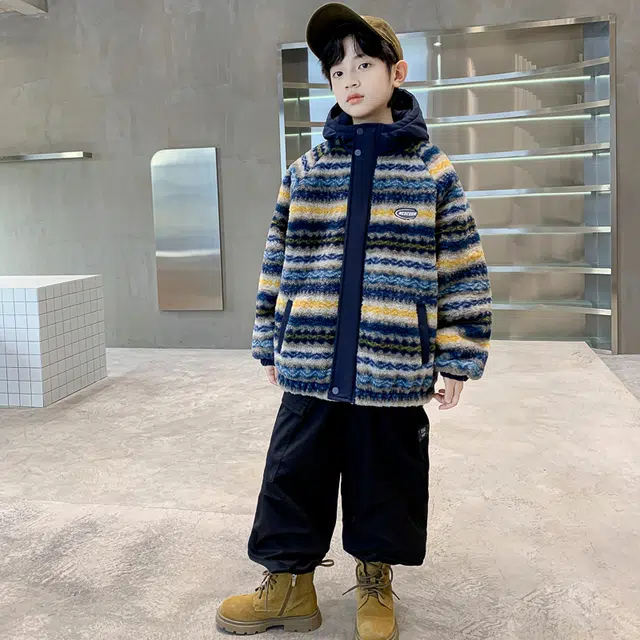 浪莎 时尚舒适连帽百搭长袖夹克外套 青少年