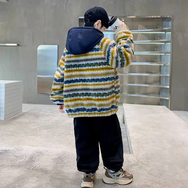 浪莎 时尚舒适连帽百搭长袖夹克外套 青少年