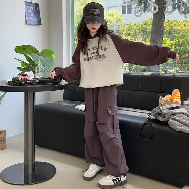 浪莎卫衣 洋气舒适百搭字母拼色 儿童款