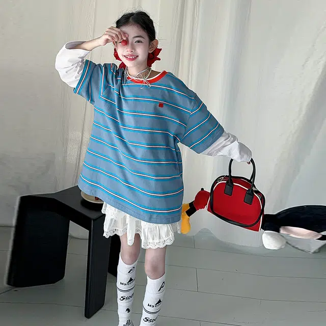 浪莎卫衣 长袖百搭亲肤舒适 蓝色 儿童款