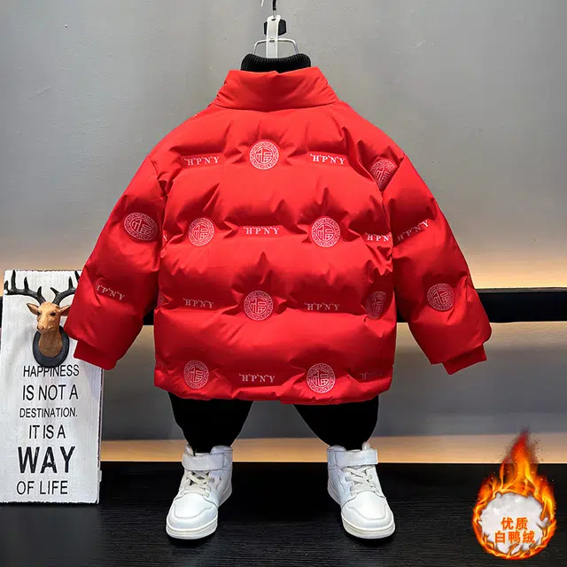 浪莎休闲羽绒服 春秋冬 时尚潮流过年服外套 中小童