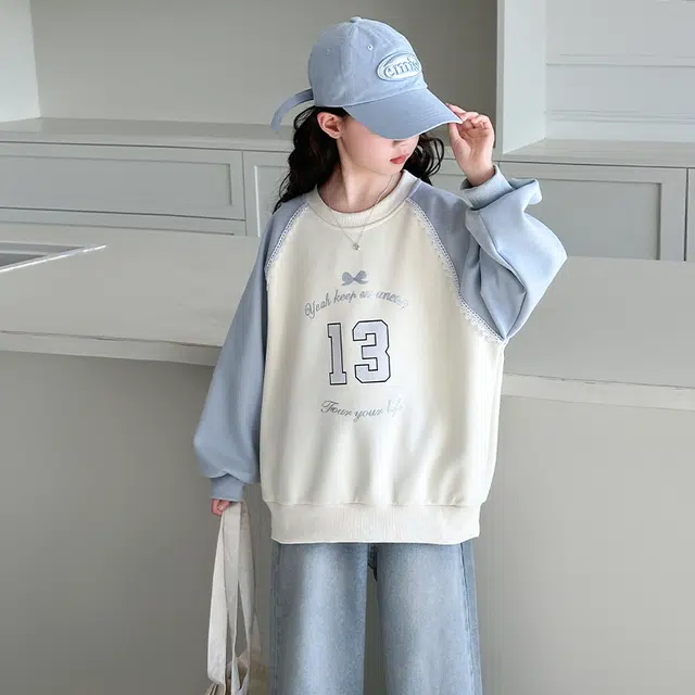 浪莎卫衣 舒适百搭字母拼色 儿童款