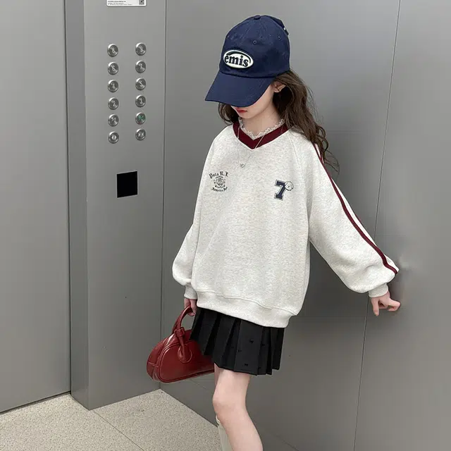 浪莎卫衣 舒适亲肤百搭 灰色 儿童款