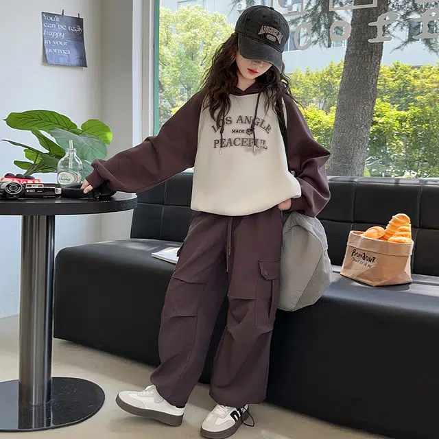 浪莎卫衣 洋气舒适百搭字母拼色 儿童款