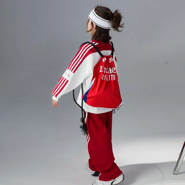 浪莎休闲运动套装 春秋 潮流拼色字母印花上衣 青少年