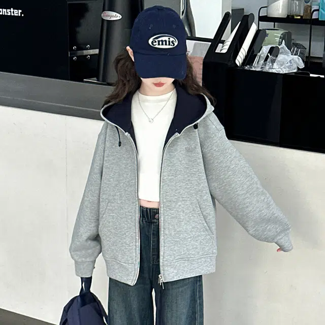 浪莎休闲夹克 春秋 时尚拼色连帽口袋外套 青少年