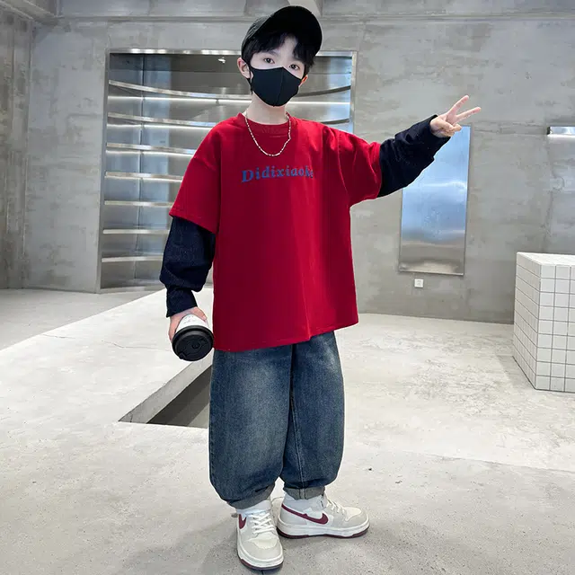 浪莎卫衣 舒适亲肤百搭休闲 红色 儿童款
