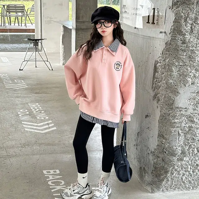 浪莎卫衣 清爽童趣系列 舒适休闲纯色百搭洋气 儿童款