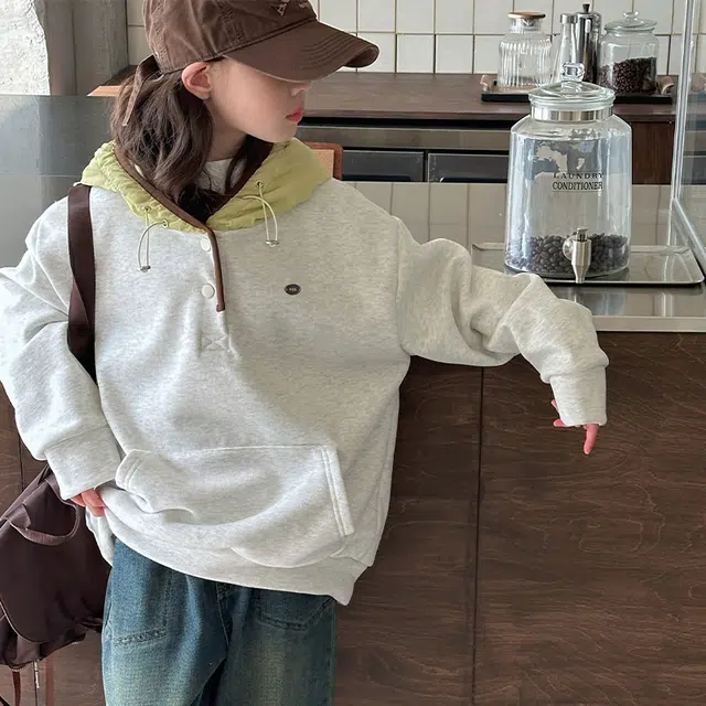 浪莎卫衣 舒适百搭休闲纯色洋气 灰色 中小童
