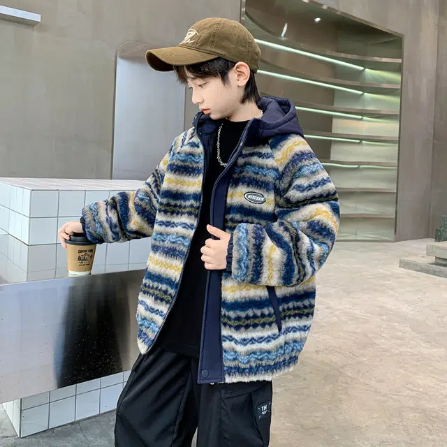 浪莎 时尚舒适连帽百搭长袖夹克外套 青少年