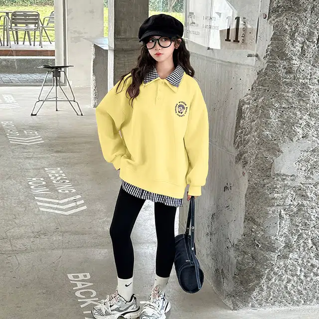 浪莎卫衣 清爽童趣系列 舒适休闲纯色百搭洋气 儿童款