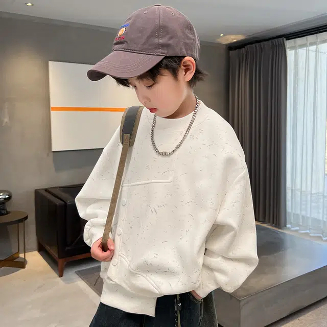 浪莎卫衣 舒适亲肤休闲百搭 白色 儿童款