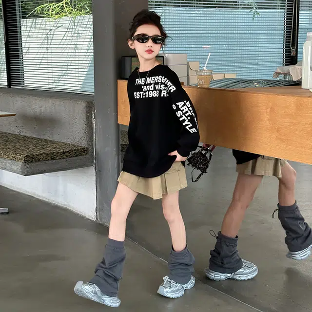 浪莎卫衣 圆领字母亲肤 儿童款