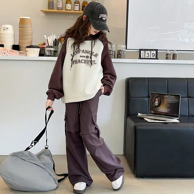 浪莎卫衣 洋气舒适百搭字母拼色 儿童款