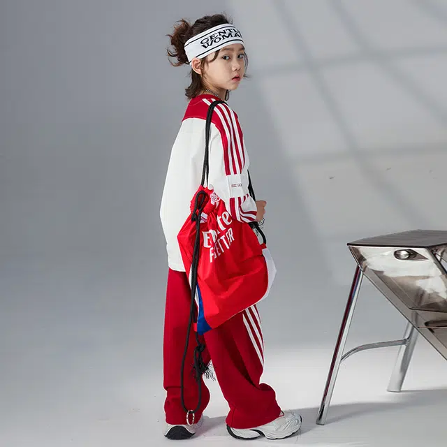 浪莎休闲运动套装 春秋 潮流拼色字母印花上衣 青少年