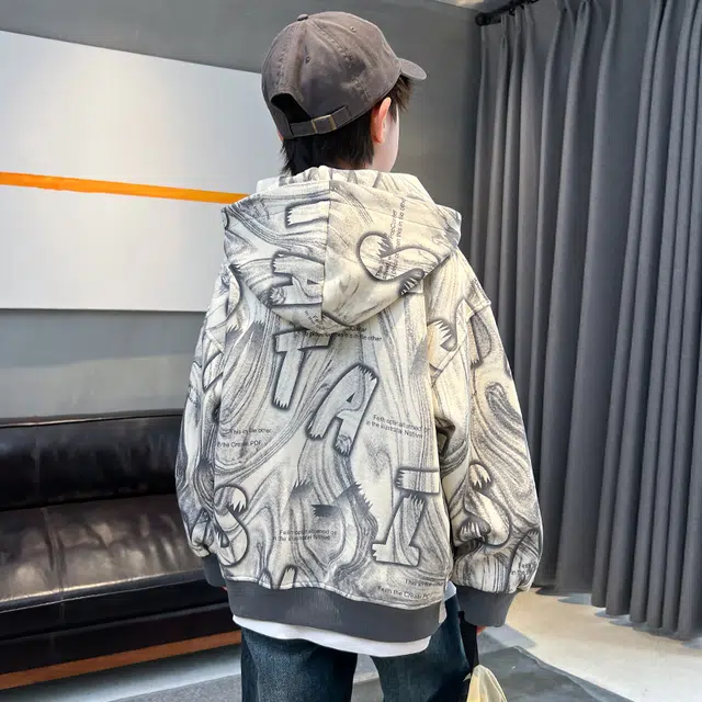 浪莎卫衣 舒适亲肤百搭休闲 灰色 儿童款