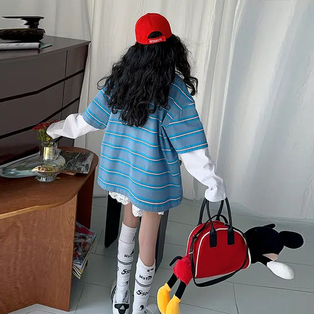 浪莎卫衣 长袖百搭亲肤舒适 蓝色 儿童款