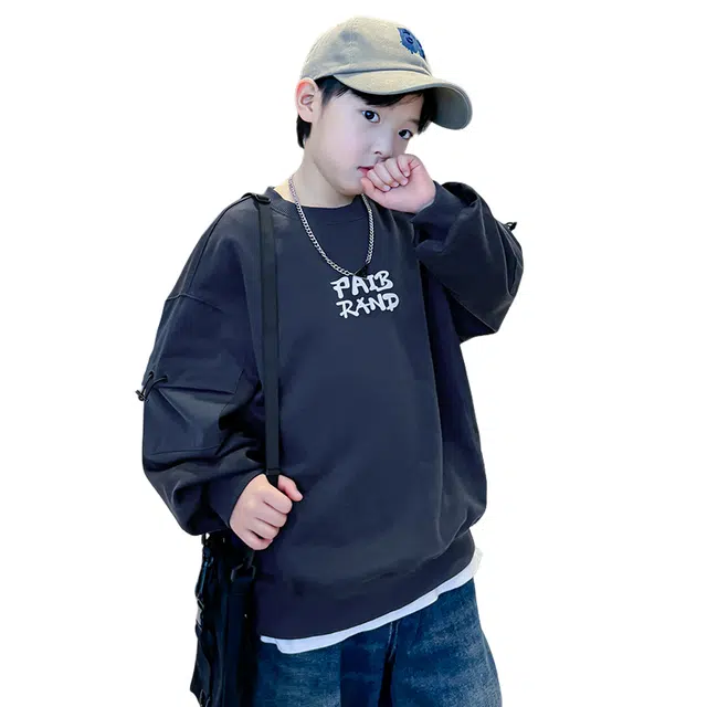浪莎卫衣 时尚舒适亲肤百搭长袖 藏青色 儿童款