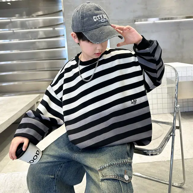 浪莎卫衣 时尚舒适亲肤百搭潮酷韩版 黑色 儿童款